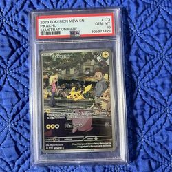 2023 PSA 10 Pokemon EN 151 Pikachu Illustration Rare IR 173/165 card Full Art
