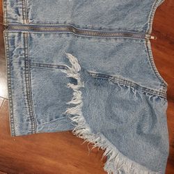 Akira Denim Blouse For Women Sz M