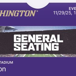 UW Huskies Vrs Oregon Ducks: 1 Ticket
