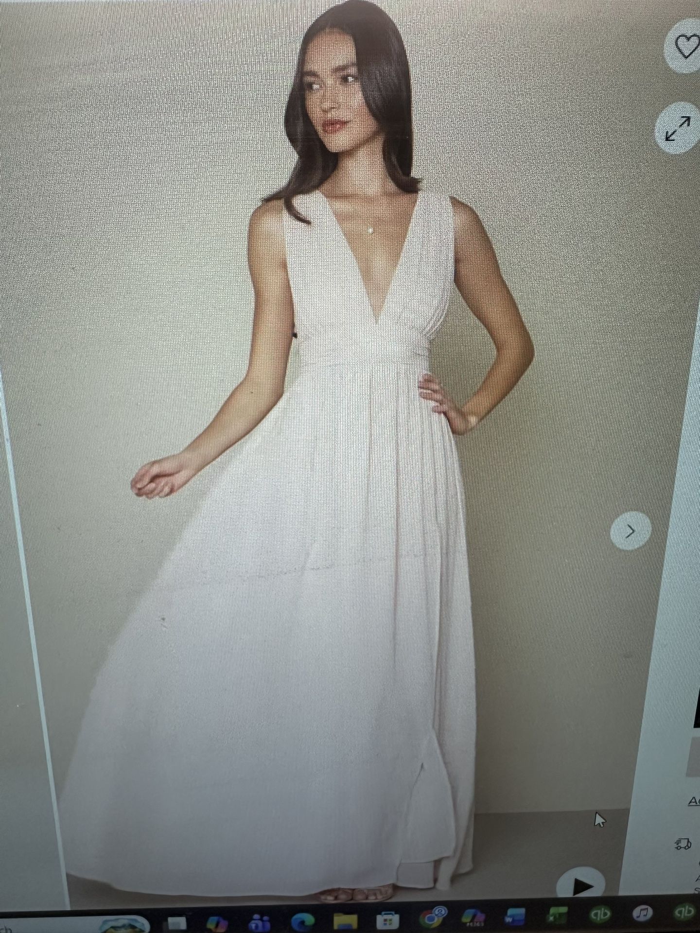 Beige/peach Dress. Wedding Guest