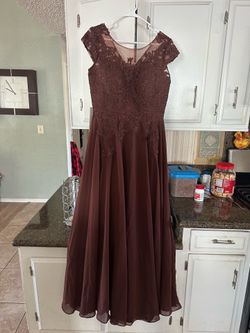chocolate brown wedding dress