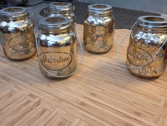 Mason jar globes gold