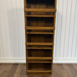 Vintage Solid Oak Wall Shelf / Spice Rack / Media Organizer