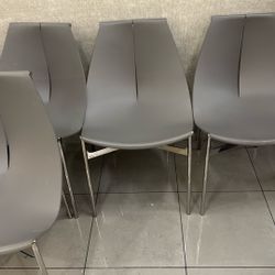 3-Authentic Frag Leather Chairs 