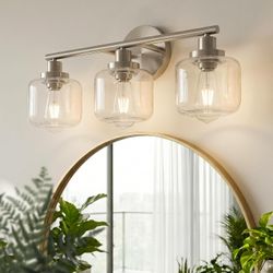 3-Light Nickel Vanity Light