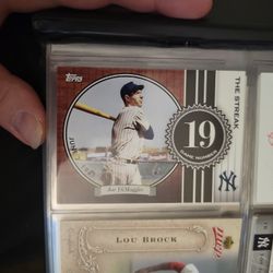 Joe Dimaggio Topps The Streak Card Baseball Yankees 
