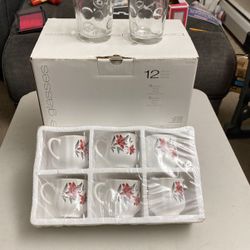 Glass Big 6 And small Cups