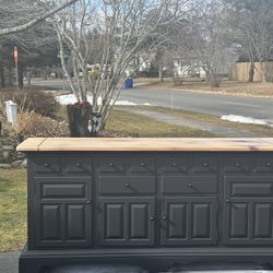 72” black farmhouse buffet tv console cabinet coffee bar dresser ethan allen 