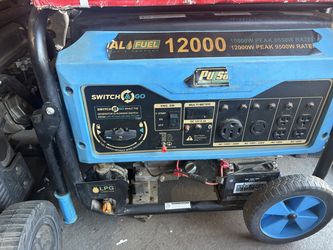 12000 W Pulsar dual fuel generator Runs On Gas/propane