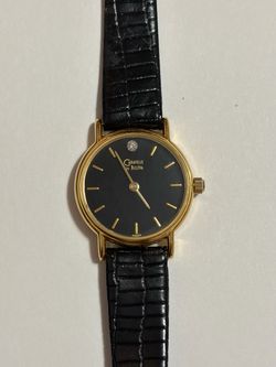 Vintage Caravelle by Bulova Diamond Accent Watch – Gold Tone / Black Dial