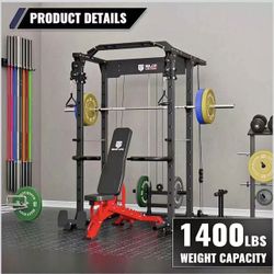 MAJOR LUTIE Power Cage, PLM03 1400 lbs Multi-Function Power Rack with Adjustable Cable Crossover System and More Exercise Machine Attachments  $420