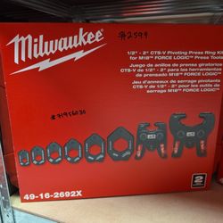Milwaukee
1/2 in. - 2 in. CTS-V Pivoting Press Ring Kit for M18 FORCE LOGIC Press Tools