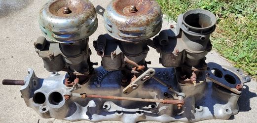 Edelbrock 3x2 Ford flat head intake manifold