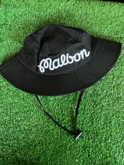 Malbon Golf Bucket Hat - Black/Red