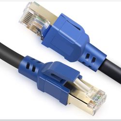 65 Feet - Ethernet Cable Cat 8, High Speed Internet Cable with Gold Plated RJ45,LAN/WAN Network Cord Bandwidth Up to 40Gbps 2000Mhz for TV, Router, Mo