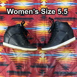 Nike Dunk Sky Hi Hidden Wedge Heel High Black Gum Women’s Size 5.5 528899-012