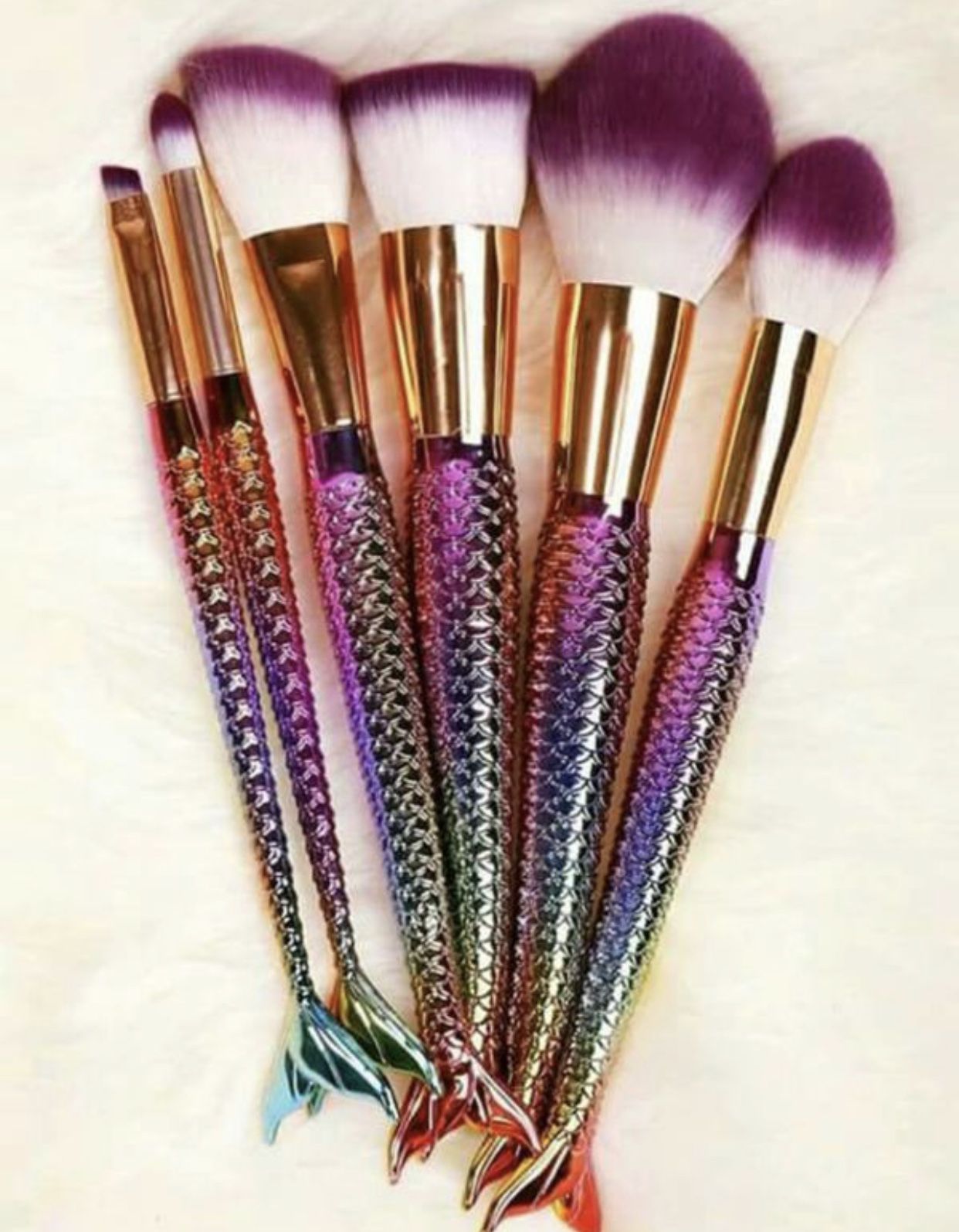 Mermaid makeup brushes