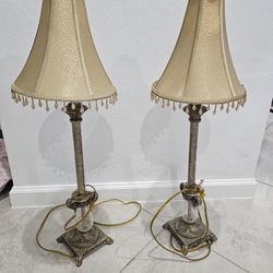 Pair of Lamps, both work ,antique 