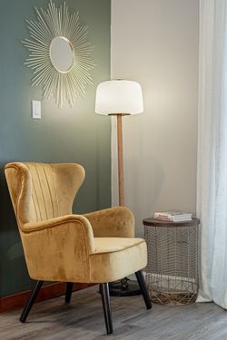 Yellow reading / accent chair