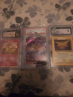 3 graded pokemon cards