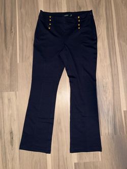 Polo by Ralph Lauren Navy Pants with Gold Button Detailing