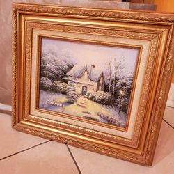 Painting With Frame - Winter Home
