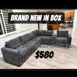 Brand New In Box Sectional/ Dark And Light Grey Colors Available 