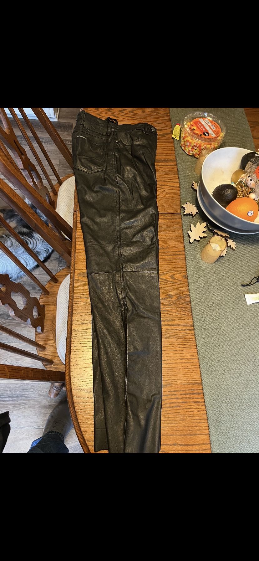 Black leather Harley Davidson Women’s Pants
