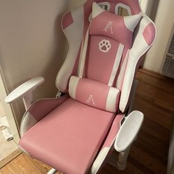 Pink gaming chair gently used