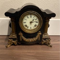 Antique  Cast Iron Ansonia Mantle Clock