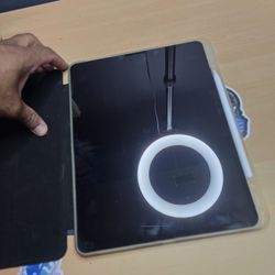 Ipad Pro 12.9 Inch w/ Apple Pencil, Protective Case, And Laptop Attachment