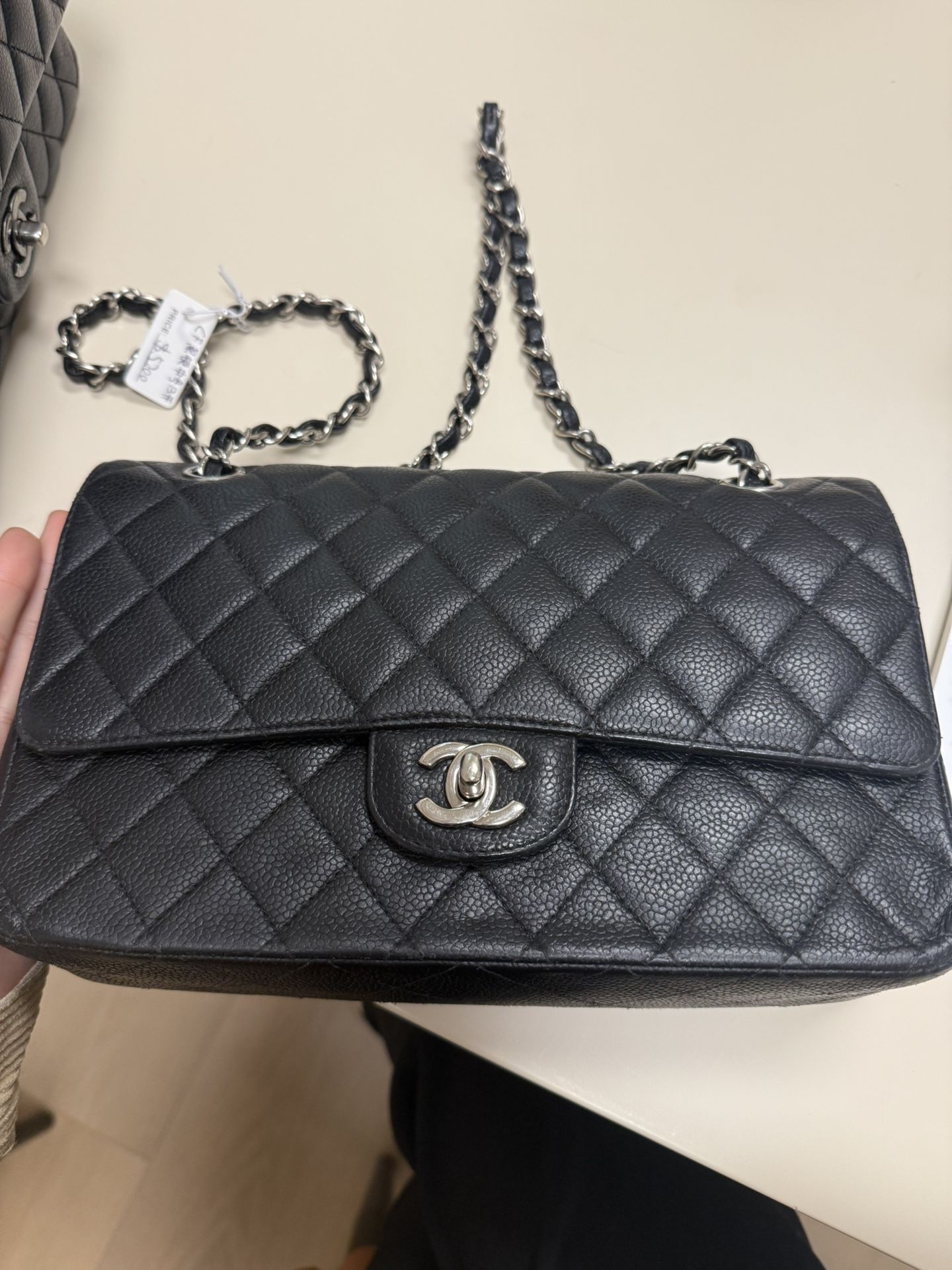 Chanel CF Medium Cavier With Silver Hardware