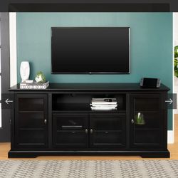 70 inch black solid wood tv stand brand new in box