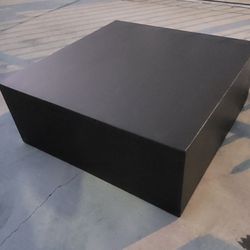 Contemporary Square Black Concrete Coffee Table