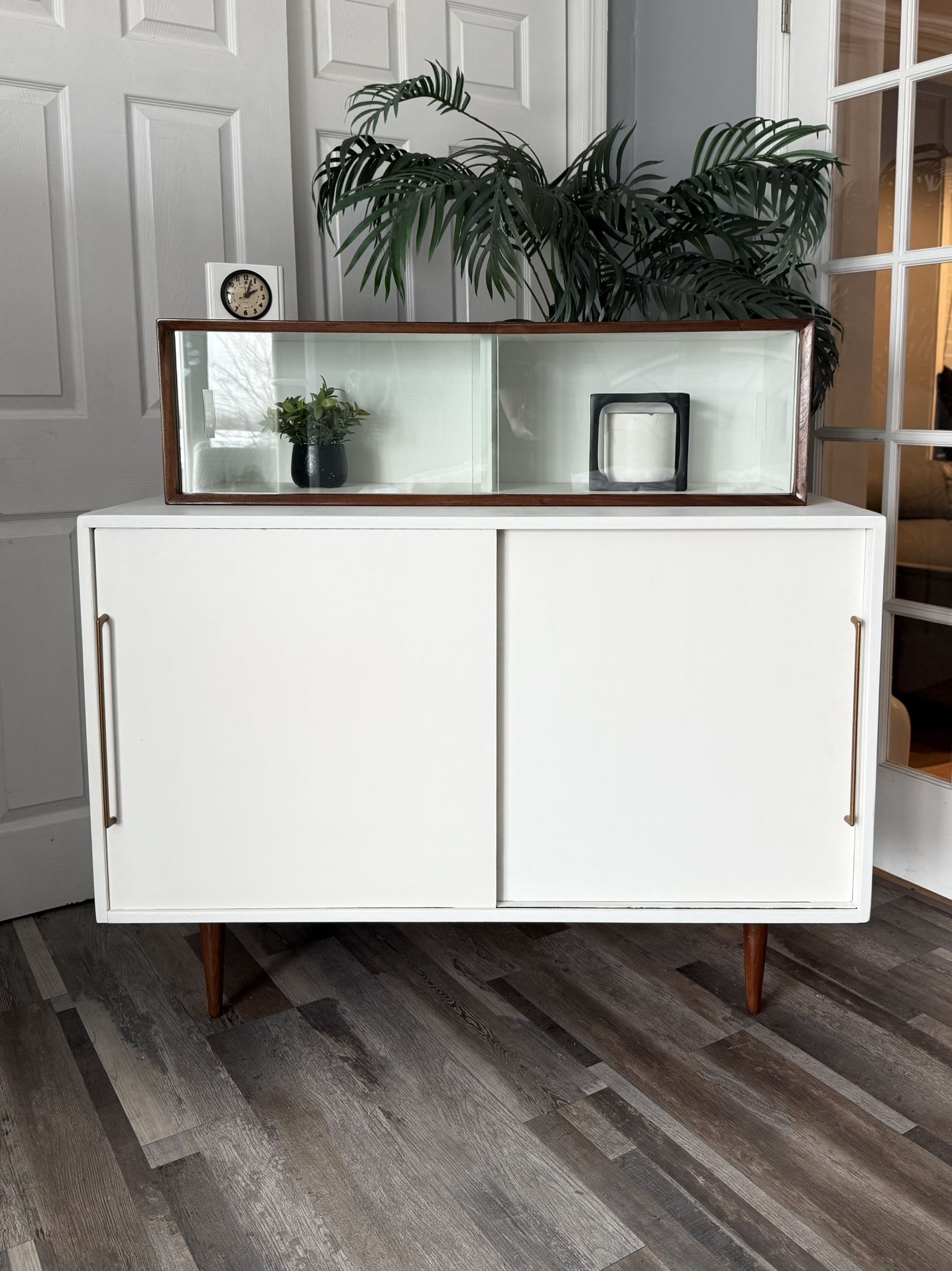 MCM Storage Cabinet / Credenza white and wood