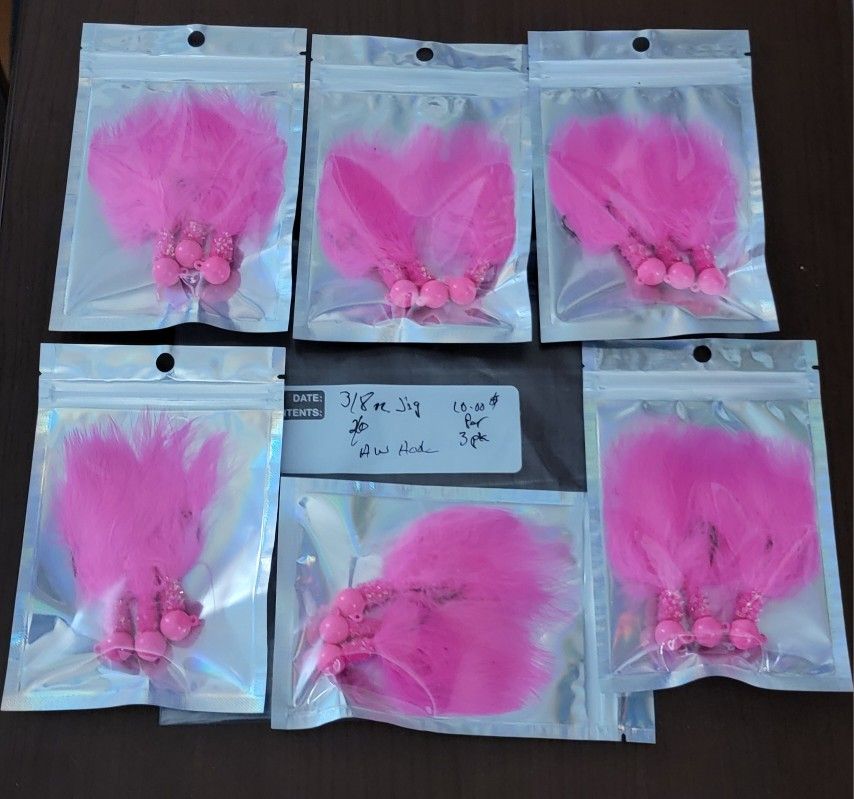 Fish On Pink Salmon Jigs Fishing Leaders Bottom Fishing Halibut Tackle Seabass Bass & Ling Cod