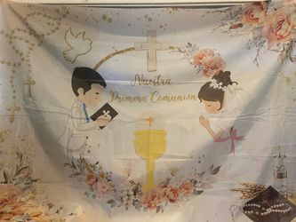 Mi primera communion banner for girl and boy