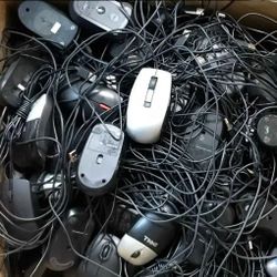 Lot of 50 Mixed Lot of USB Wired Mice HP, Dell, Microsoft, Logitect-Major brands