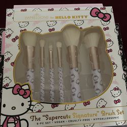 Hello Kitty Super Cute Signature Set Of 6 Make Up Brush By Impressions NEW pick up location in the city of Pico Rivera 