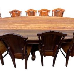 South African Stinkwood Dining Set With 14 Chairs
