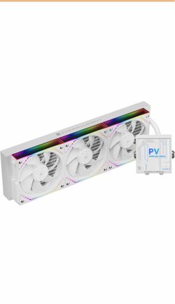 Thermalright Peerless Vision 360 ARGB White Aio CPU Liquid Cooler, IPS Screen with 480x480 Resolution-60HZ, Building Block CPU Fan,for AM5/Intel LGA18