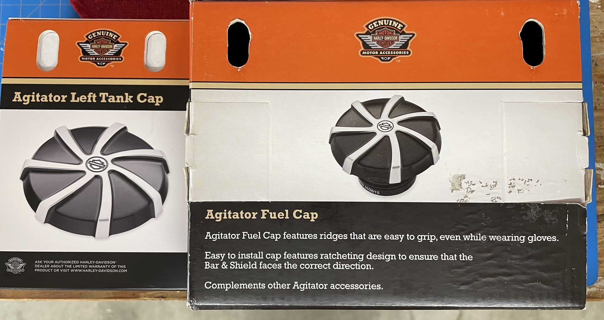 Harley Agitator Fuel Cap Set