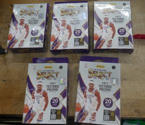 LOT 5 PANINI NBA TRADING BASKETBALL CARDS '24 '25 SEALED NEW