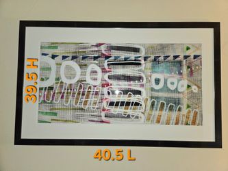 Framed Abstract Graphic Art