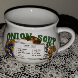 VINTAGE ONION SOUP BOWL MUG CUP DISH