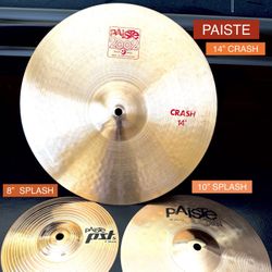 PAISTE CYMBALS SET- EXCELLENT CONDITION- ASKING $225.00