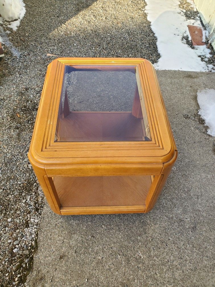 End Table With Glass Top