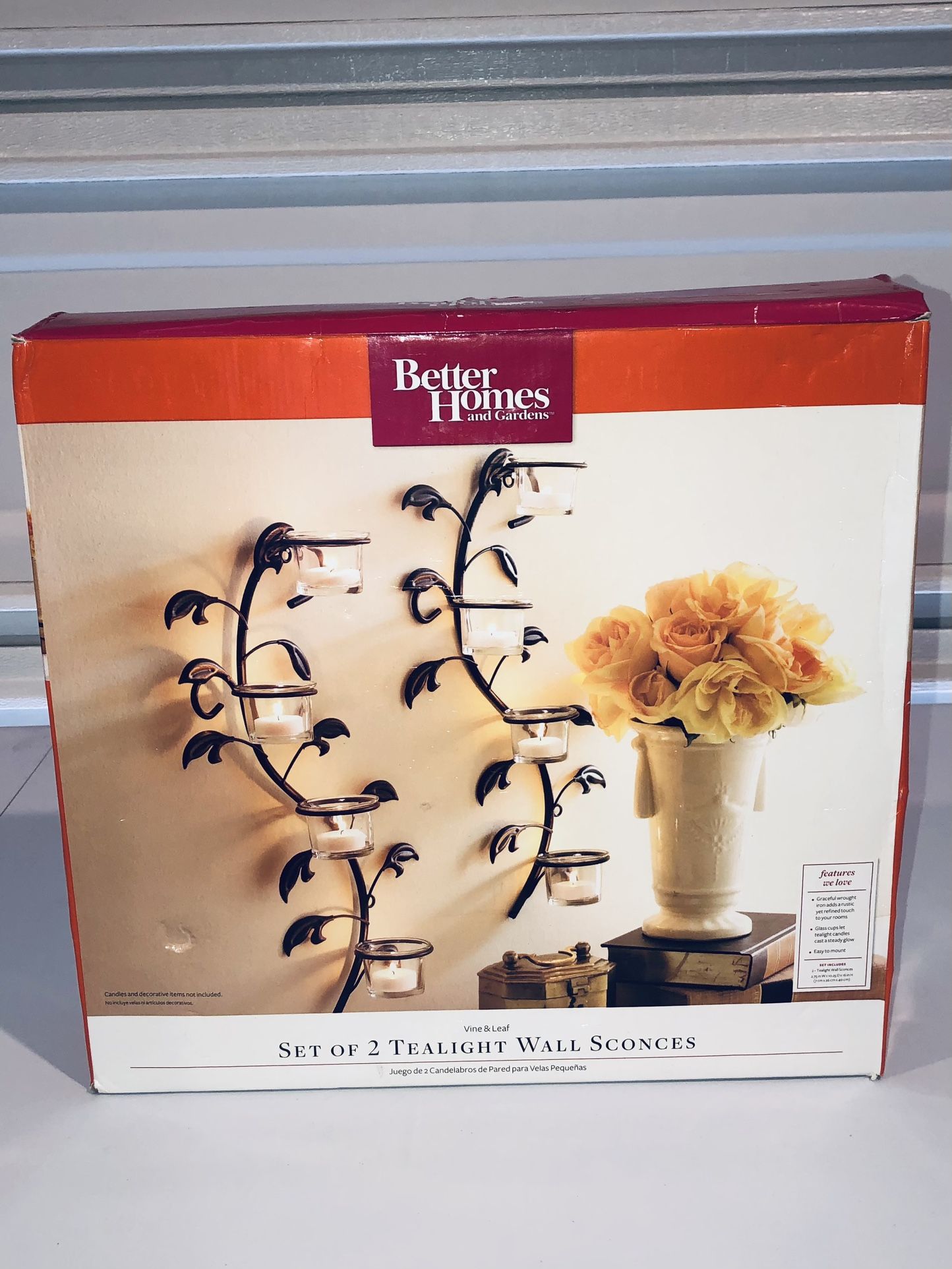 Decorative Sconce for candle light 2-pcs wall door decor