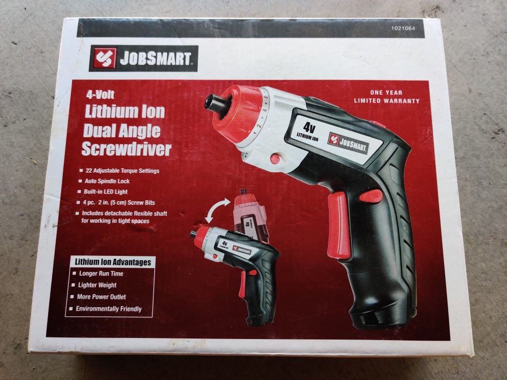 JobSmart 4-Volt Lithium Ion Dual Angle Screwdriver