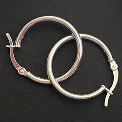 Silver Hoop Earrings